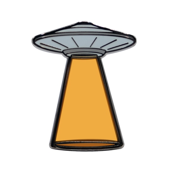 UFO Lapel Pin - Orange - Picture 1 of 4